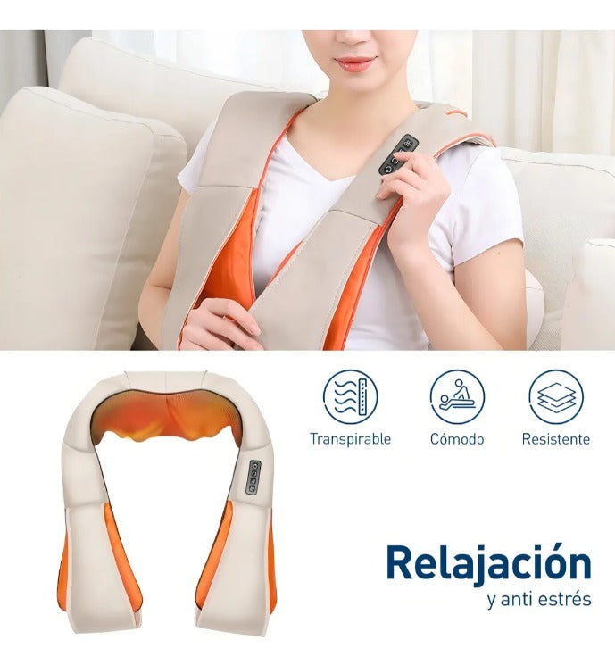 Masajeador Cuello, Hombro, Espalda. Efecto Calor