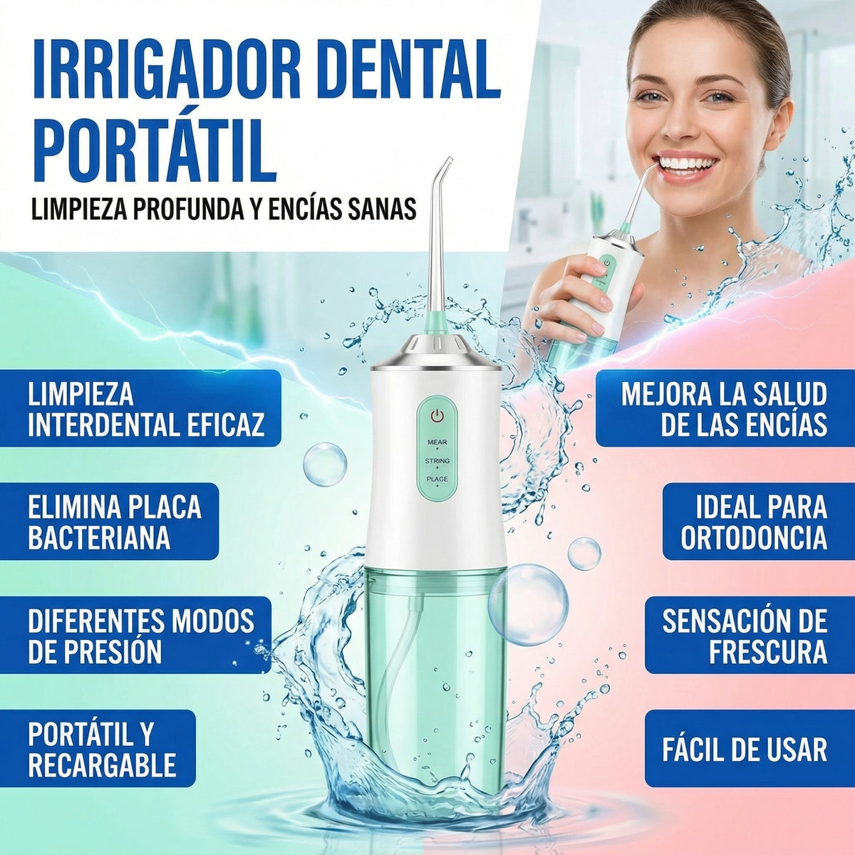 Irrigador Bucal De Dientes Portatil USB